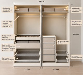 Armario IKEA PAX con puertas correderas GRIMO