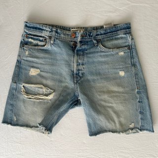Bermudas Jack & Jones Azules Desgastadas