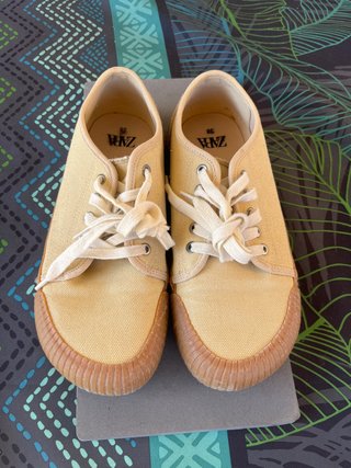 Zapatillas Lona Barefoot Zara Beige