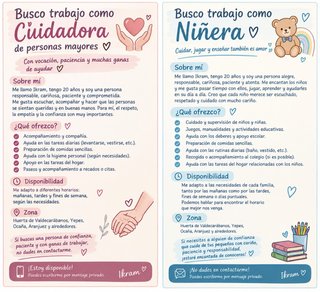 Se ofrece servicio de niñera o cuidadora
