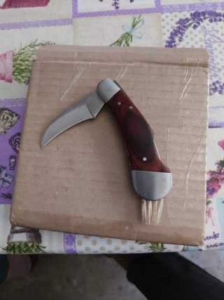 Navaja para setas con mango de madera