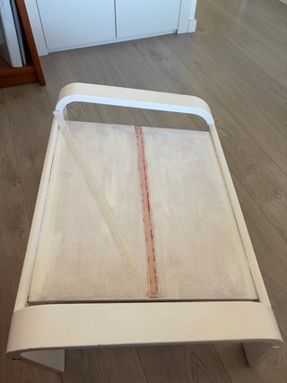 Sillón reclinable Ikea rojo con reposapiés