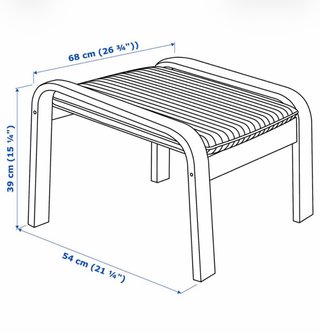 Sillón reclinable Ikea rojo con reposapiés