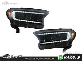 FAROS DELANTEROS FULL LED PARA FORD RANGER 15-20