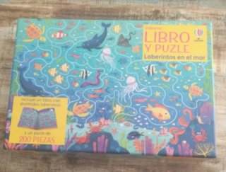 Libro y Puzzle Usborne Laberintos en el Mar