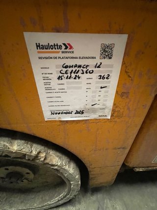 Plataforma Tijera Haulotte Compact 12