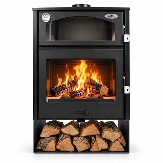 Estufa de leña con horno inox Aston 13,1 kW