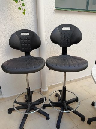 Set de 5 Sillas de oficina giratoria Altas