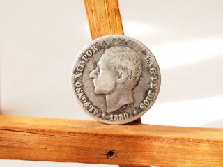 Moneda Plata 50 céntimos 1880 Alfonso XII