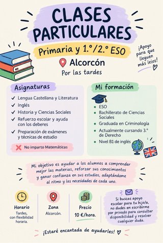 Clases particulares | Alcorcón | 10€/h
