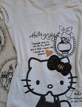 Camiseta Hello Kitty 2000's 2YK Vintage talla S