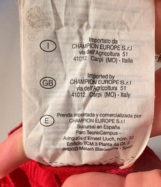 Champion Red Track Jacket with Logo Tape