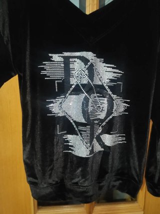 Blusa Terciopelo con Brillantes talla L/XL