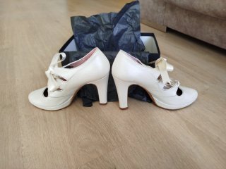 Zapatos de Novia Blanco Shoes Design Talla 37