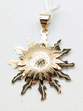 Colgante girasol oro 18k