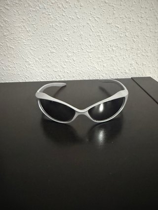 Gafas de sol moda plateadas y negras