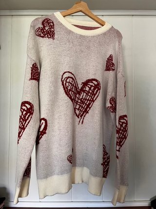 Jersey de punto con corazones