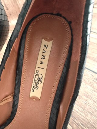 Zapatos Zara Tacón Alto Plataforma Talla 39 peep t