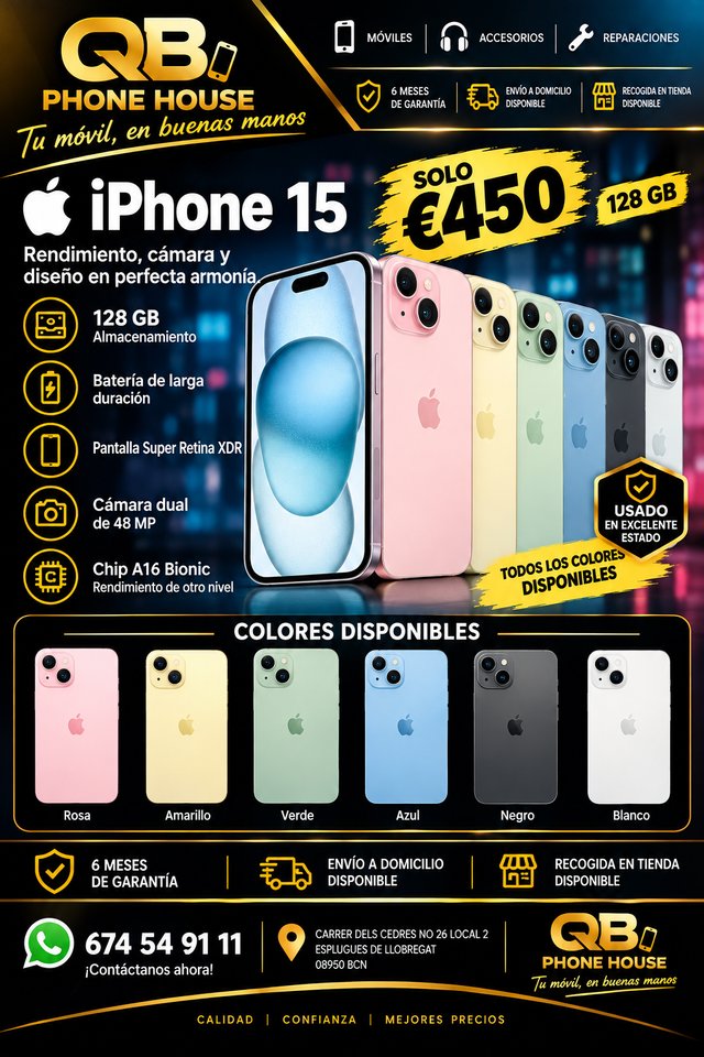 iPhone 15 128GB