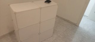 Zapatero modular blanco