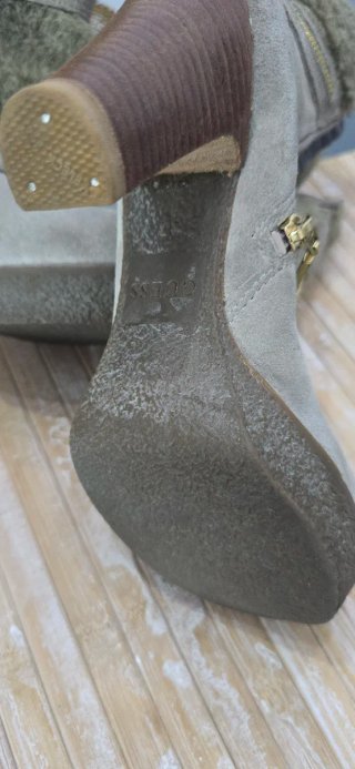Botines beige/marrón talla 37