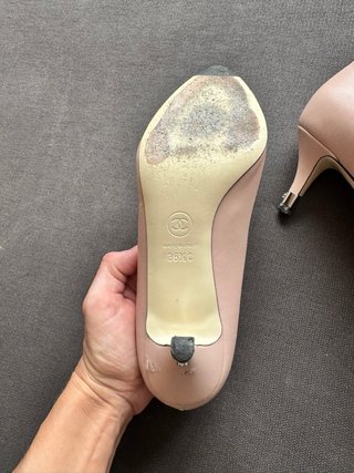 Zapatos Chanel Talla 38 Rosa y Negro