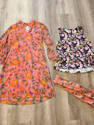 Vestido y Blusa Estampados, talla 36