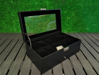 SONGMICS Caja Relojes 12 Compartimentos JWB012B03