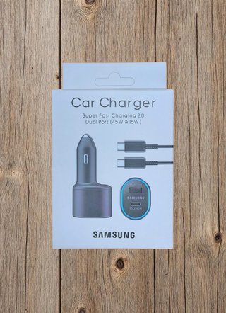 Kit caricabatterie Samsung Auto 60W Dual Port