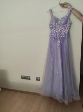 Vestido Largo de Fiesta Morado