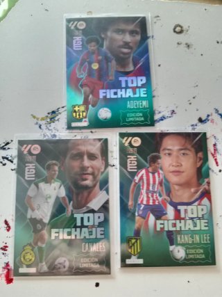 3 Cromos Futbol TOP FICHAJE Edición Limitada
