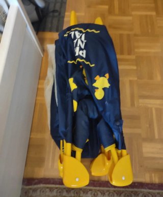 Cuna PRENATAL Plegable Azul y Amarilla