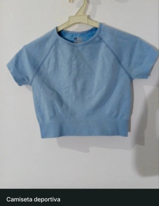 Camiseta Deportiva Azul Talla S