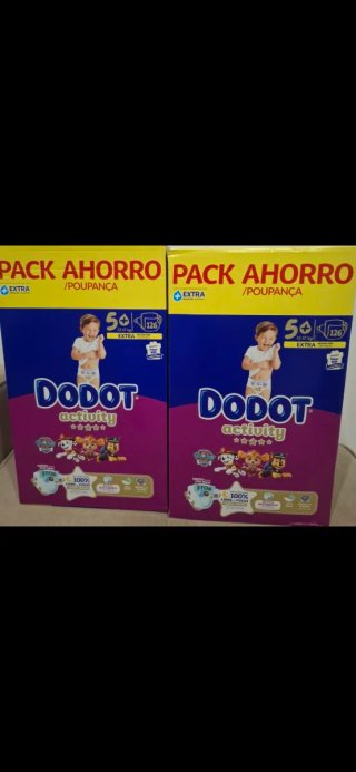 2 Packs de Fraldas Dodot Activity Tamanho 5+