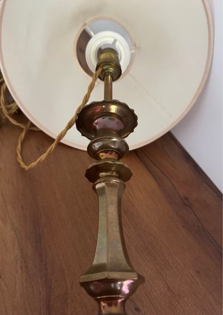 Par de lámparas de bronce antiguas