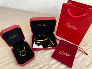 Pack Pulsera+Anillo+Collar Acero Inox Cartier