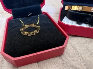 Pack Pulsera+Anillo+Collar Acero Inox Cartier