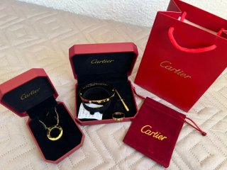 Pack Pulsera+Anillo+Collar Acero Inox Cartier