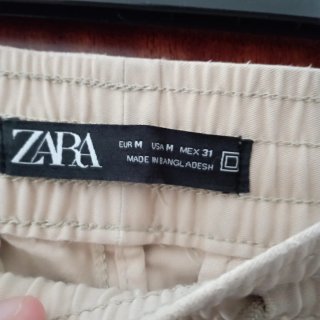 Pantalón Largo Beige Zara
