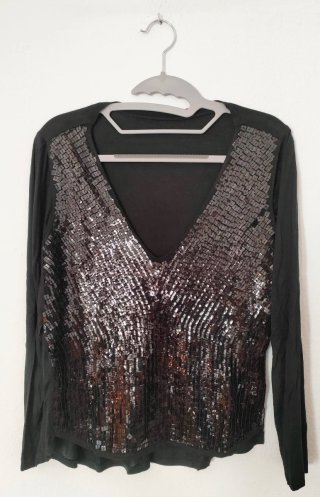 Camiseta Negro con Lentejuelas