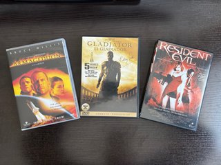 Pack DVD: Gladiator, Armageddon, Resident Evil