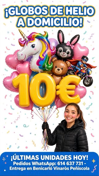 Globos de Helio a Domicilio - Oferta 10€