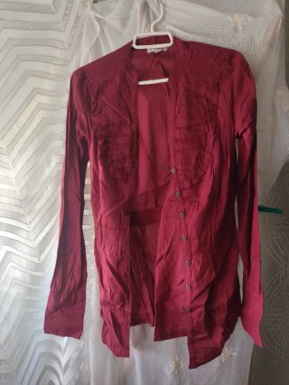 Camisa Stradivarius Roja Talla S