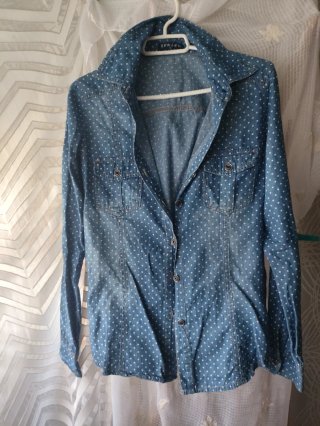 Camisa vaquera KENLEN lunares talla S