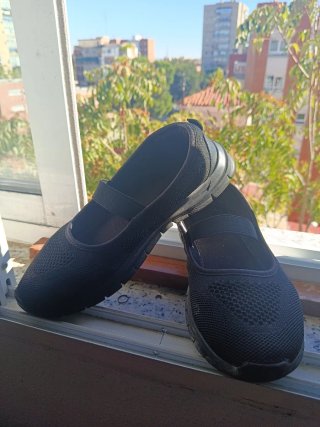Zapatillas Bailarinas de Malla Negras Primark