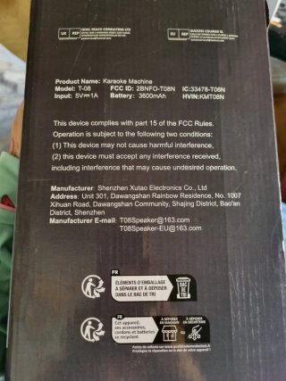 Altavoz Karaoke T-08 con 2 Micrófonos