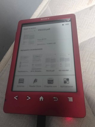 Libro Electrónico Sony Rojo