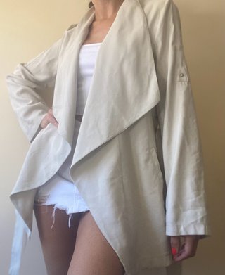 Chaqueta Ligera Zara Beige Talla XS