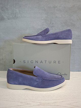 Mocasines Clarks Torford Easy Azul Talla 43.5