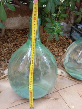 2 Botellones de Cristal Antiguos
